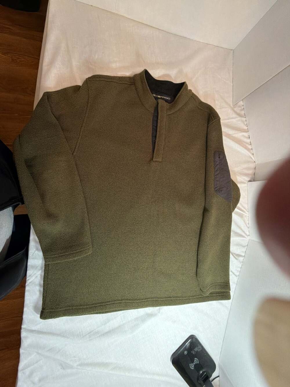 ExOfficio Men's XXL Olive Green Fleece Quarter Snap Pullover